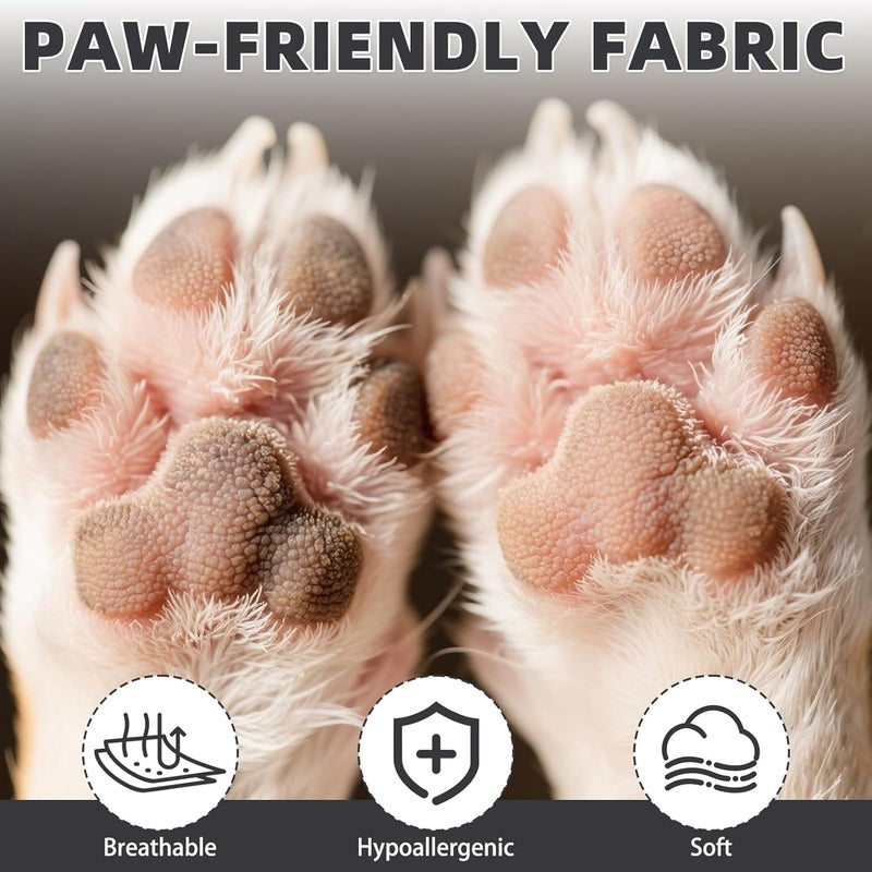 KOOLTAIL Dog Socks for Hot/Cold Pavement, Breathable & Warm Dog Socks to Prevent Licking Paws, Non Slip Pet Boots & Paw Protectors for Hardwood Floor,Grippy Shoes for Small Medium Large Senior Dogs - Image 4